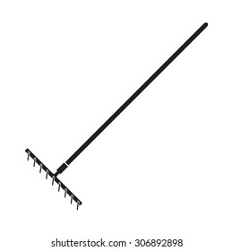 rake isolated illustration on white background