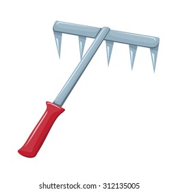 rake isolated illustration on white background