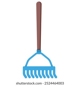 Rake for lawns vector cartoon illustration isolated on a white background.