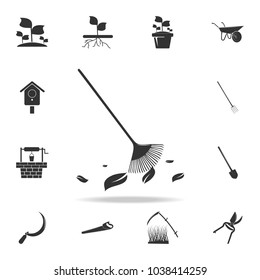 rake for leaves icon. Detailed set of garden tools and agriculture icons. Premium quality graphic design. One of the collection icons for websites, web design, mobile app on white background