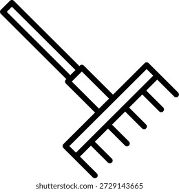 Estilo de Vector de icono de línea de rastrillo