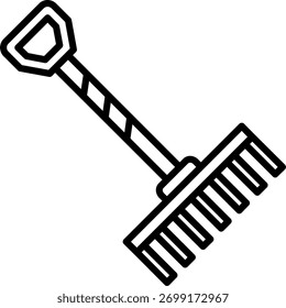 Rake Line vector Icon Design