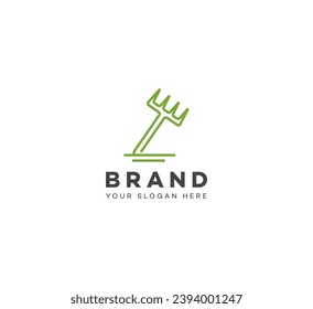 Rake logo design template elements. Vector illustration. New Modern logo.