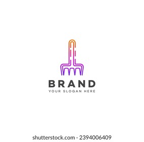 Rake logo design template elements. Vector illustration. New Modern logo.