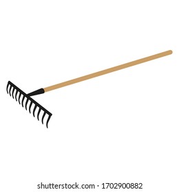 Rake on a white background