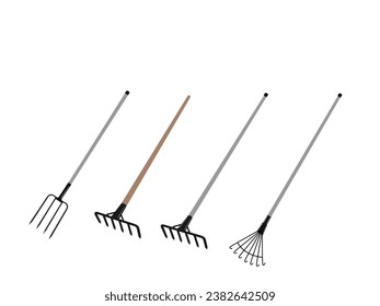 Rake on a white background.
