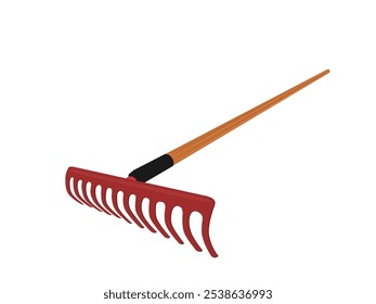 Rake on a white background.