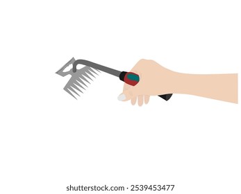 Rake on a white background.