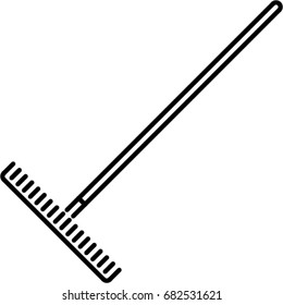 rake outline icon
