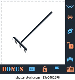 Rake. Perfect icon with bonus simple icons