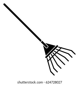 rake tool gardening pictogram