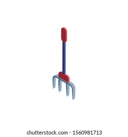rake tool on white background vector illustration design