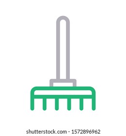 rake vector color line icon 