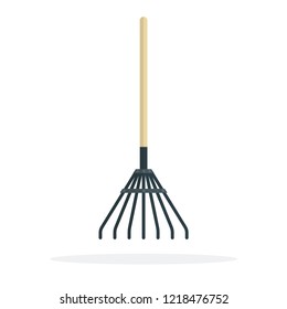 Rake vector flat icon isolated on white