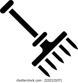 Rake Vector Icon Design Illustration

