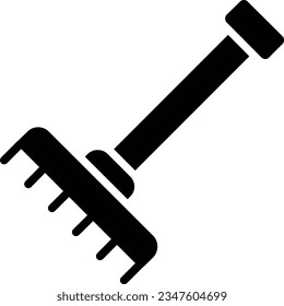 Rake Vector Icon Glyph Style