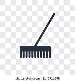 Rake vector icon isolated on transparent background, Rake logo concept