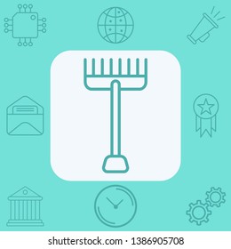 Rake vector icon sign symbol