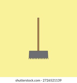 Rake-Vektorgrafik. Werkzeug für Gartenbau, Landwirtschaft, Landwirtschaft