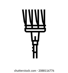 rakes farmer accessory line icon vector. rakes farmer accessory sign. isolated contour symbol black illustration