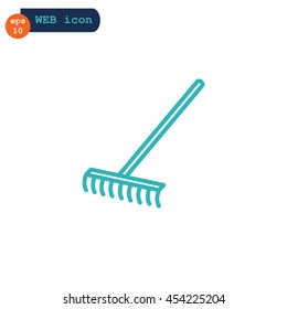  Rakes icon Flat.