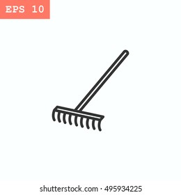  Rakes icon Flat.