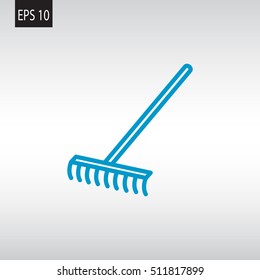  Rakes icon Flat.