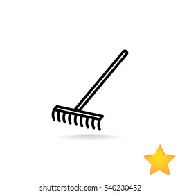  Rakes icon Flat.