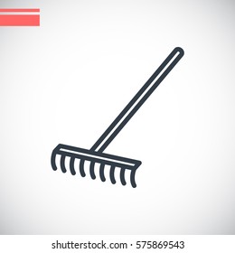  Rakes icon Flat.