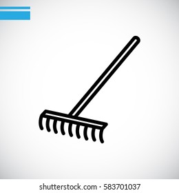  Rakes icon Flat.