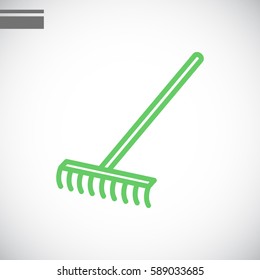  Rakes icon Flat.