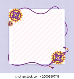 rakhi bands template card design