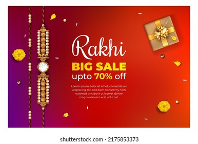 Rakhi Big Discount Sale Banner Design Raksha Bandhan Sale Poster