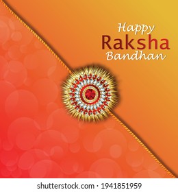 Rakhi card design for happy raksha bandhan celebration