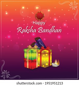 Rakhi card design for happy raksha bandhan celebration