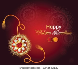 Rakhi card design for happy raksha bandhan celebration