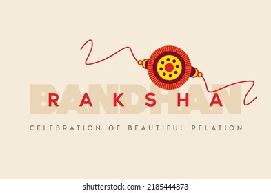 Rakhi Festival Background Design With Creative Rakhi Illustration - Indian Religious Festival Raksha Bandhan Background Vector Illustration Celebration Of Beautiful Relation Of Brother Sister