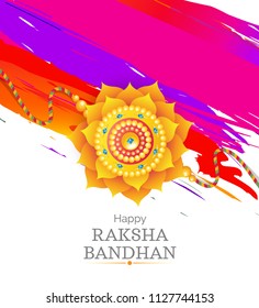 Rakhi Festival Background Template Design Vector Illustration