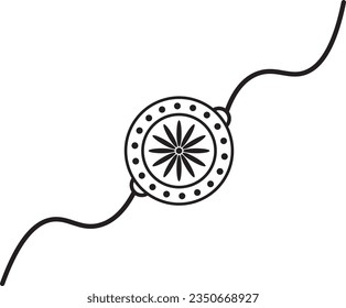 Rakhi Icon Vector Lines Symbol. Find the Perfect Symbol of Brother and sister's Love and Celebration Indian Festival.