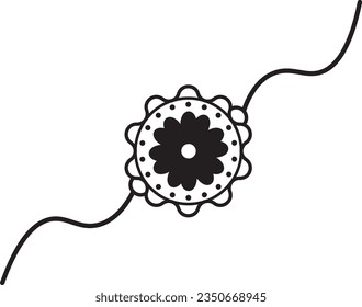 Rakhi Icon Vector Lines Symbol. Find the Perfect Symbol of Brother and sister's Love and Celebration Indian Festival.