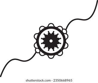 Rakhi Icon Vector Lines Symbol. Find the Perfect Symbol of Brother and sister's Love and Celebration Indian Festival.