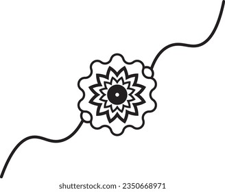 Rakhi Icon Vector Lines Symbol. Find the Perfect Symbol of Brother and sister's Love and Celebration Indian Festival.