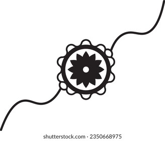 Símbolo de las líneas vectoriales del icono Rakhi. Encuentra el símbolo perfecto del festival indio de amor y celebración de Hermano y hermana.