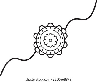 Rakhi Symbol Vektorlinien Symbol. Finden Sie das perfekte Symbol von Bruder und Schwester's Love and Celebration Indian Festival.