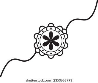 Símbolo de las líneas vectoriales del icono Rakhi. Encuentra el símbolo perfecto del festival indio de amor y celebración de Hermano y hermana.