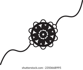 Símbolo de las líneas vectoriales del icono Rakhi. Encuentra el símbolo perfecto del festival indio de amor y celebración de Hermano y hermana.