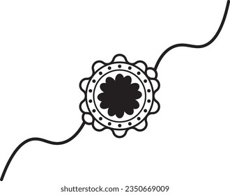 Rakhi Icon Vector Lines Symbol. Find the Perfect Symbol of Brother and sister's Love and Celebration Indian Festival.