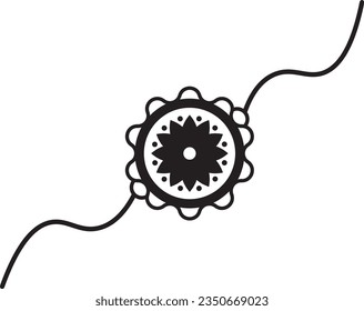 Rakhi Icon Vector Lines Symbol. Find the Perfect Symbol of Brother and sister's Love and Celebration Indian Festival.