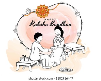 Rakhi, Indian brother and sister festival Raksha Bandhan concept.