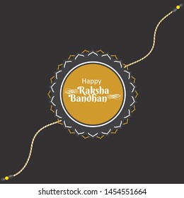 Rakhi, Indian brother and sister festival Raksha Bandhan concept banner design.